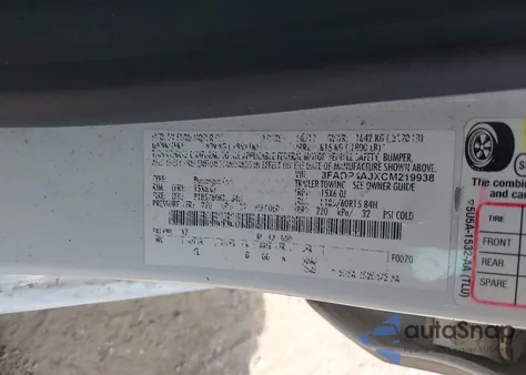 2012 Ford Fiesta S из США, поврежденный, VIN 3FADP4AJXCM219938